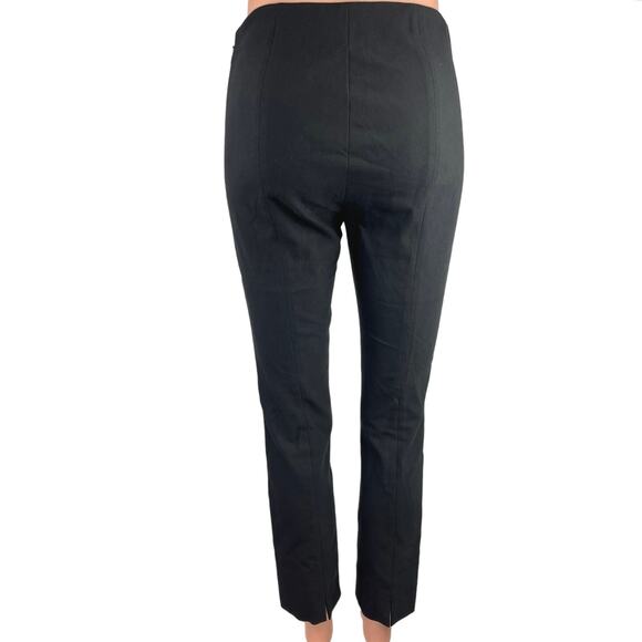 Vince Black Mid Rise Side Zip Stretch Ankle Slim Cropped Trouser Pants Size S - Picture 3 of 5
